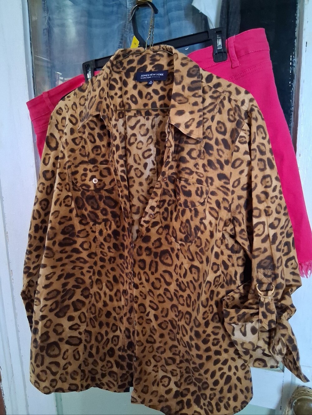 Jones New York Leopard Print Utility Jacket - Brown